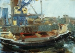 Unloading Barges